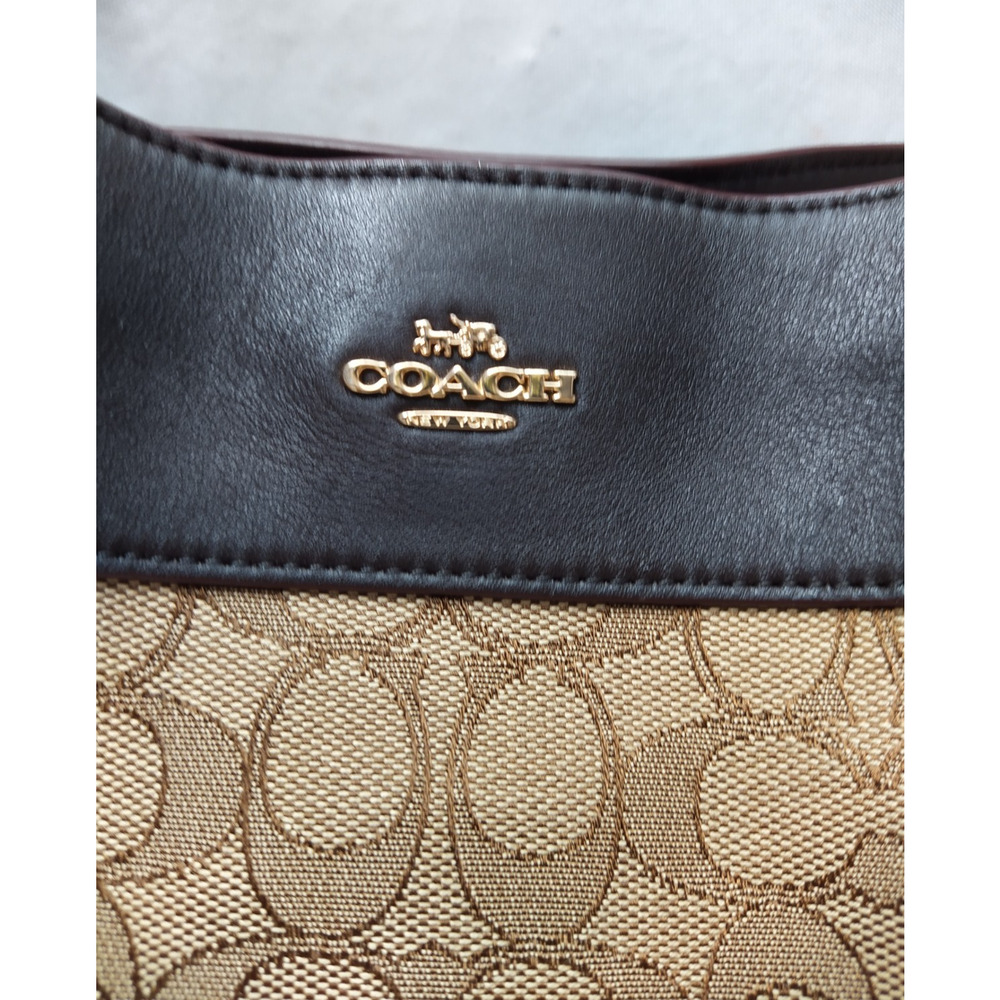 Coach Lexy Signature Khaki Brown Canvas 3 Compartments Shoulder Bag - Picture 4 of 16